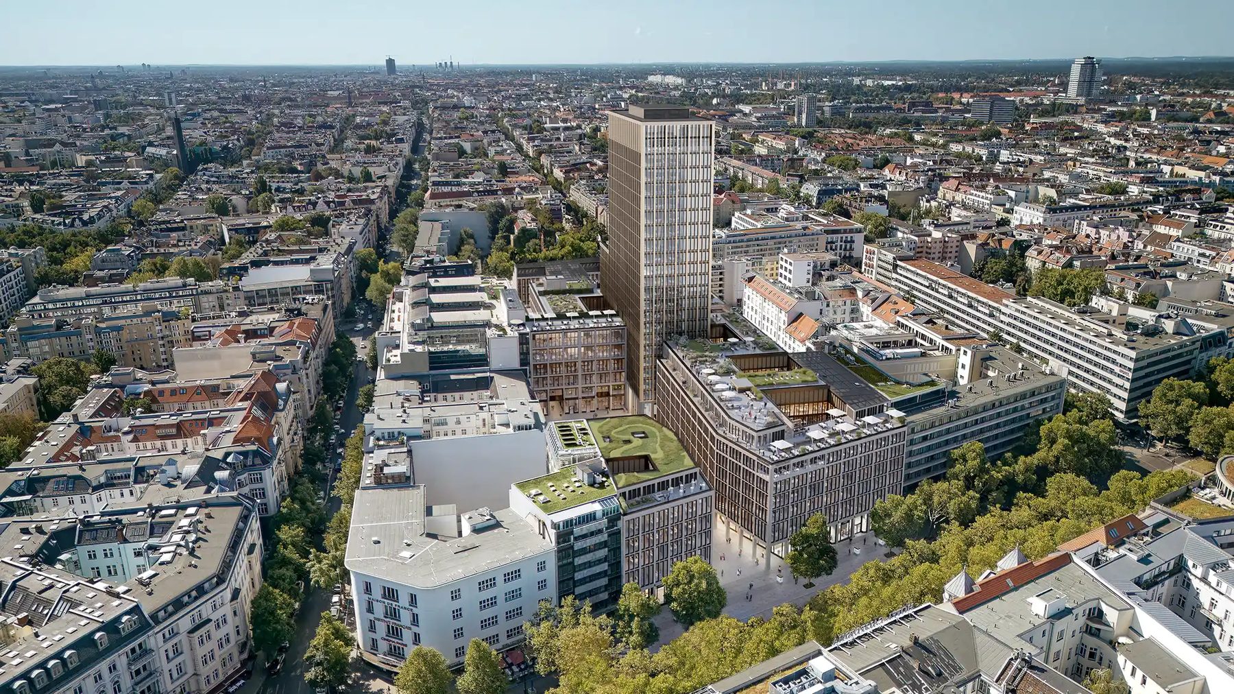 Innerstädtisches Quartier — Luftaufnahme